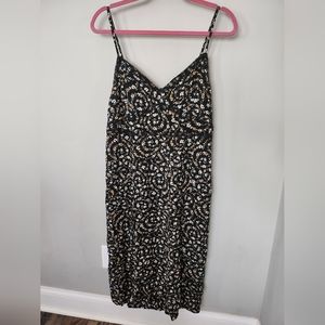 black floral midi dress, wild fable, large